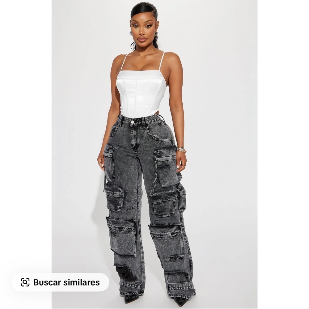 Stylish Black Cargo Jeans for Women